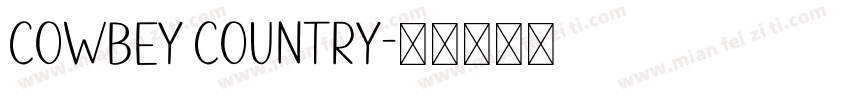 COWBEY COUNTRY字体转换